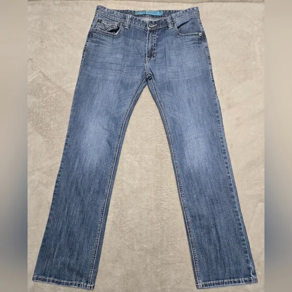 Rock And Roll Denim Revolver Slim Straight Leg Jeans Mens Size 36x33 Western - Picture 3 of 11